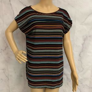 Dana Buchman Striped Print Blouse